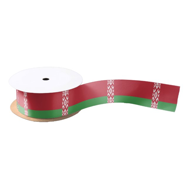 Patriotic Belarusian Flag Satin Ribbon (Spool)