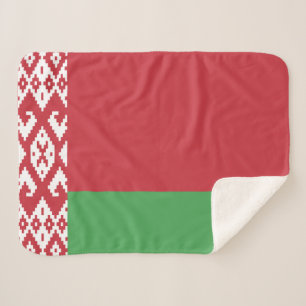 Patriotic Belarusian Flag Sherpa Blanket