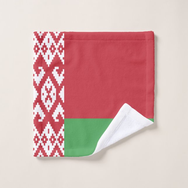Patriotic Belarusian Flag Wash Cloth (Wash Cloth)