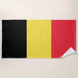 Patriotic Belgian Flag Beach Towel