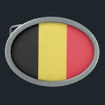 Patriotic Belgian Flag Belt Buckle<br><div class="desc">The national flag of Belgium.</div>