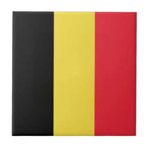 Patriotic Belgian Flag Ceramic Tile