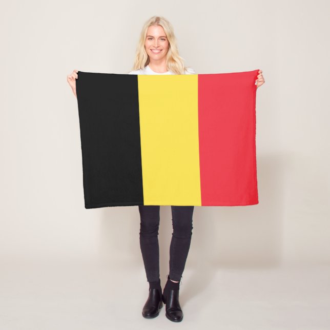 Patriotic Belgian Flag Fleece Blanket (In Situ)