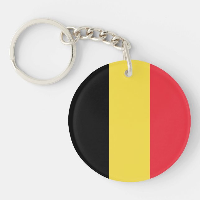 Patriotic Belgian Flag Keychain (Front)