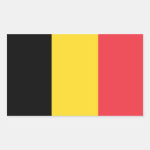 Patriotic Belgian Flag Rectangular Sticker