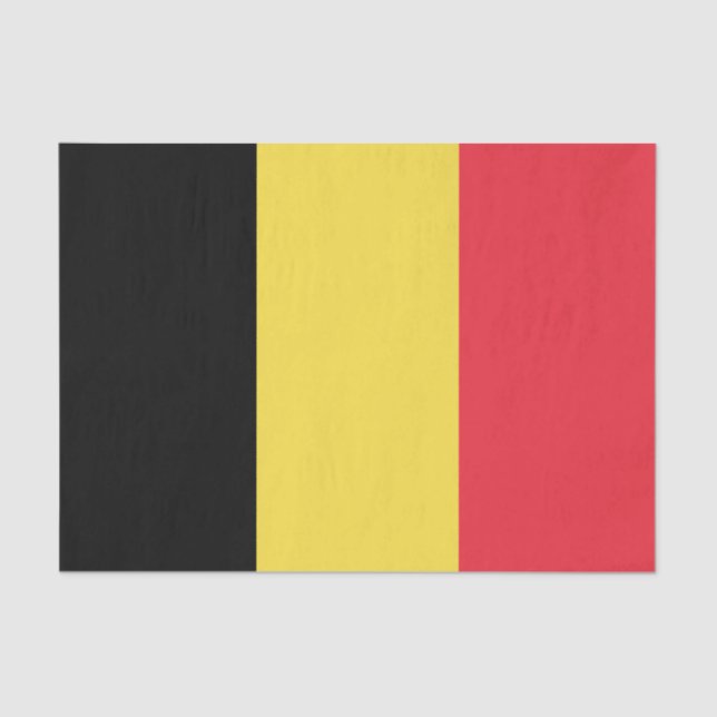 Patriotic Belgian Flag Tissue Paper (Front)
