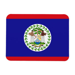 Patriotic Belizean Flag Magnet