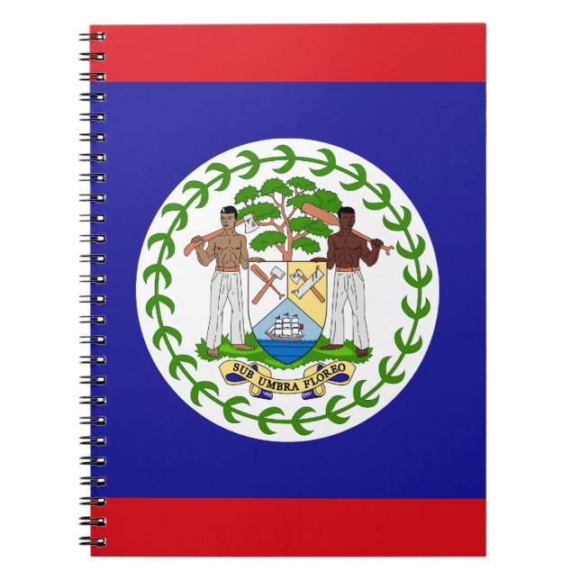Patriotic Belizean Flag Notebook (Front)