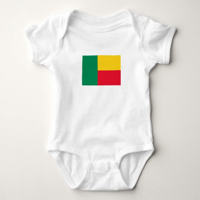 Patriotic Benin Flag Baby Bodysuit (Front)