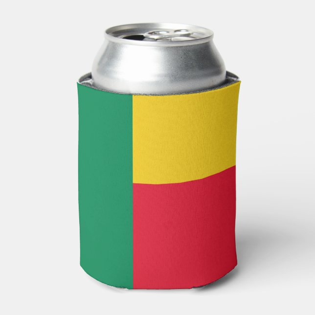 Patriotic Benin Flag Can Cooler (Can Front)