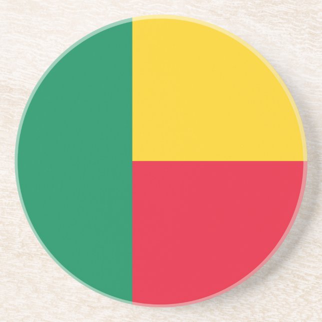 Patriotic Benin Flag Coaster (Front)