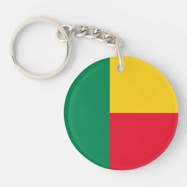 Patriotic Benin Flag Keychain (Front)