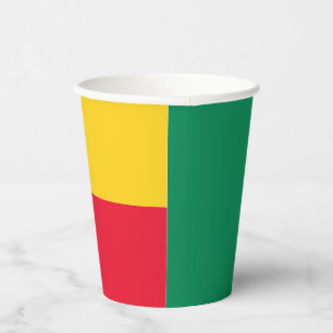 Patriotic Benin Flag Paper Cups