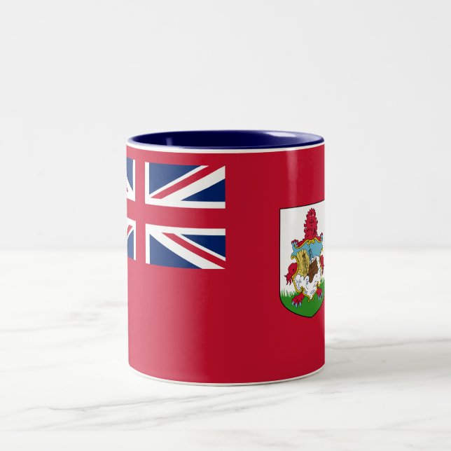 Patriotic Bermuda Flag Two-Tone Coffee Mug (Center)