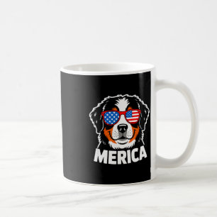 Patriotic bernese mountain dog 4th of july usa coffee mug
