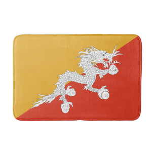 Patriotic Bhutan Flag Bath Mat