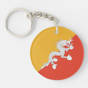 Patriotic Bhutan Flag Key Ring