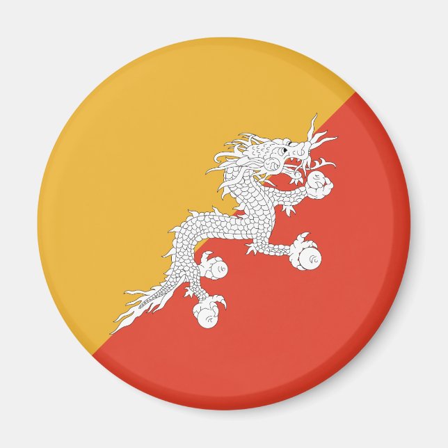 Patriotic Bhutan Flag Magnet (Front)