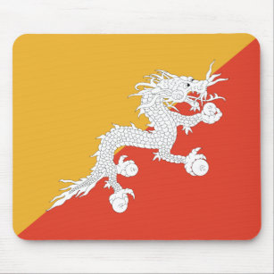 Patriotic Bhutan Flag Mouse Pad