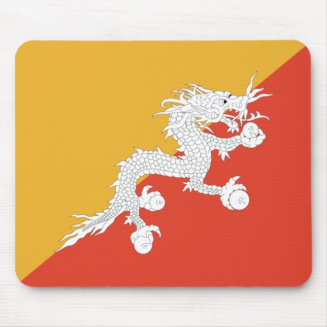 Patriotic Bhutan Flag Mouse Pad (Front)