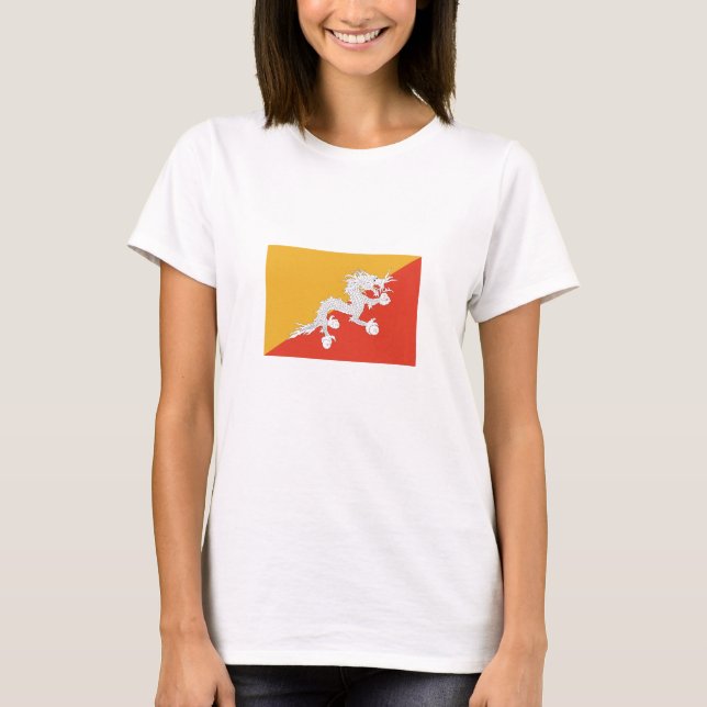Patriotic Bhutan Flag T-Shirt (Front)