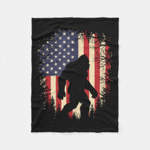 Patriotic bigfoot american flag sasquatchPatriotic Fleece Blanket