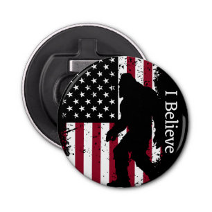 Patriotic Bigfoot  Bottle Opener