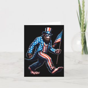 Patriotic Bigfoot Sasquatch 4th Of July Shirts Card