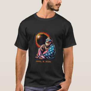 Patriotic Bigfoot Sasquatch Lovers Total Solar Ecl T-Shirt