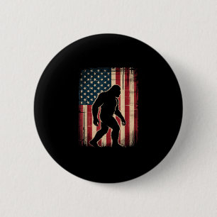 Patriotic bigfoot sasquatch usa 4th of july 6 cm round badge