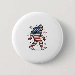 Patriotic Bigfoot Vintage Engraving Shirt Design_1 6 Cm Round Badge