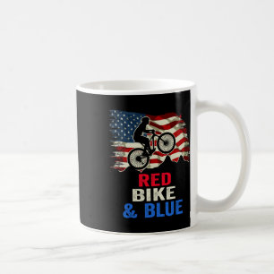 Patriotic Biker 4th Of July Biking American Flag Coffee Mug