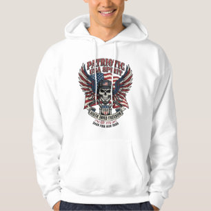 Patriotic Biker Skull Biker Road Freedom Patriot A Hoodie