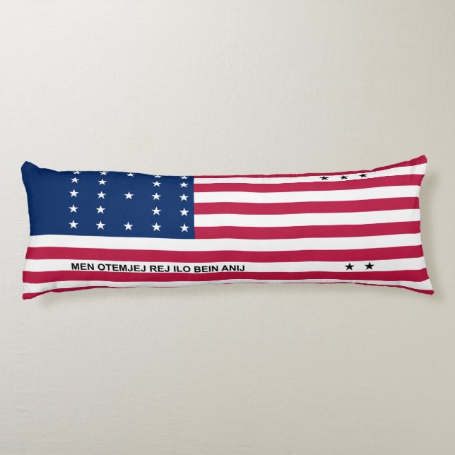 Patriotic Bikini Atoll Flag Body Cushion (Back)