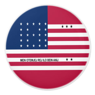 Patriotic Bikini Atoll Flag Ceramic Knob