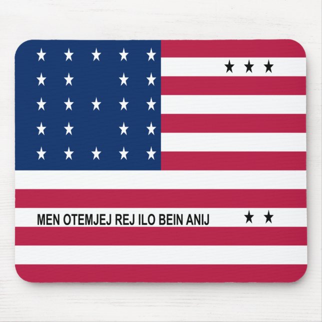Patriotic Bikini Atoll Flag Mouse Pad (Front)