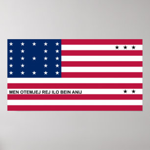 Patriotic Bikini Atoll Flag Poster