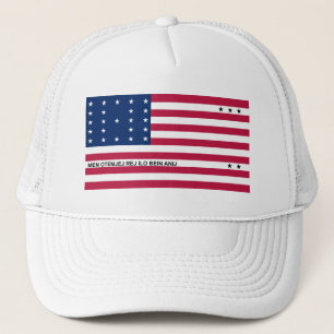 Patriotic Bikini Atoll Flag Trucker Hat