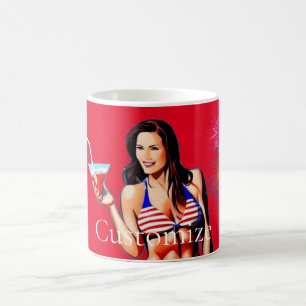 Patriotic Bikini Fitness Model Thunder_Cove Coffee Mug