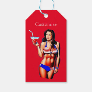Patriotic Bikini Fitness Model Thunder_Cove  Gift Tags