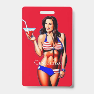 Patriotic Bikini Fitness Model Thunder_Cove  ID Badge