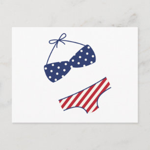 Patriotic Bikini Postcard