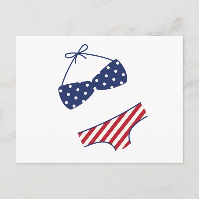 Patriotic Bikini Postcard (Front)
