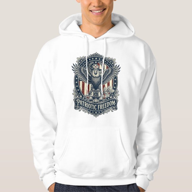 Patriotic Birdwatcher Vector Graphic Tee (Front)