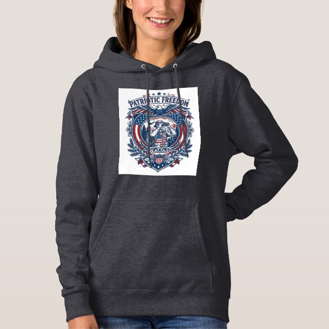 Patriotic Birdwatcher Vector Graphic Tee (2) (Front)
