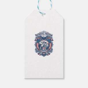 Patriotic Birdwatcher Vector Graphic Tee (2) Gift Tags