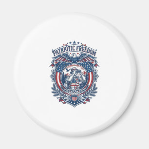 Patriotic Birdwatcher Vector Graphic Tee (2) Magnet