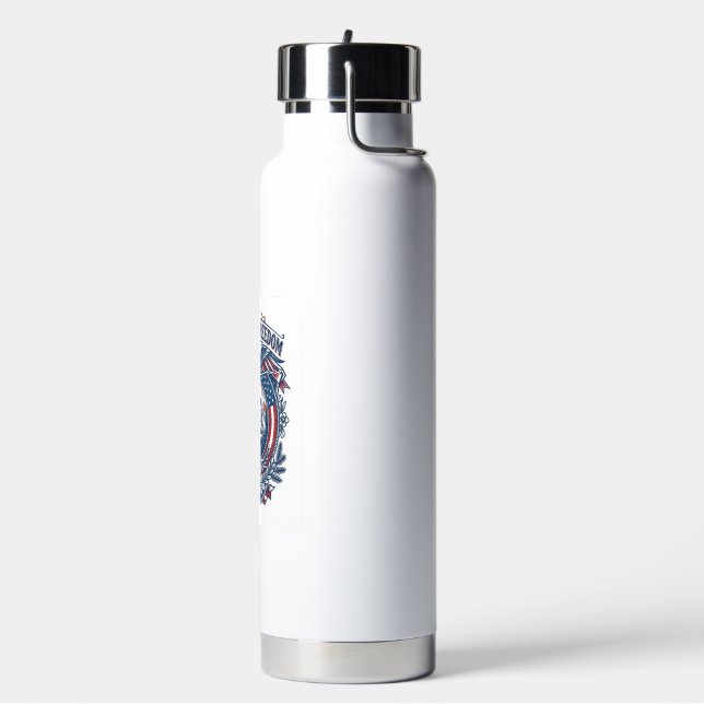 Patriotic Birdwatcher Vector Graphic Tee (2) Water Bottle (Left)