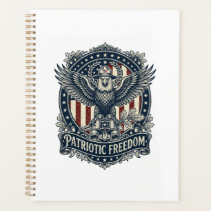 Patriotic Birdwatcher Vector Graphic Tee Planner