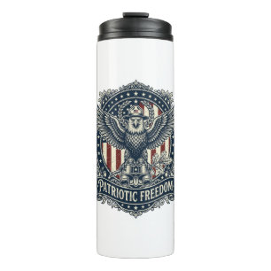 Patriotic Birdwatcher Vector Graphic Tee Thermal Tumbler